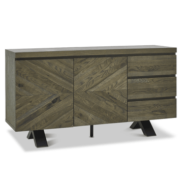 Bentley Designs Ellipse Fumed Oak Wide Sideboard
